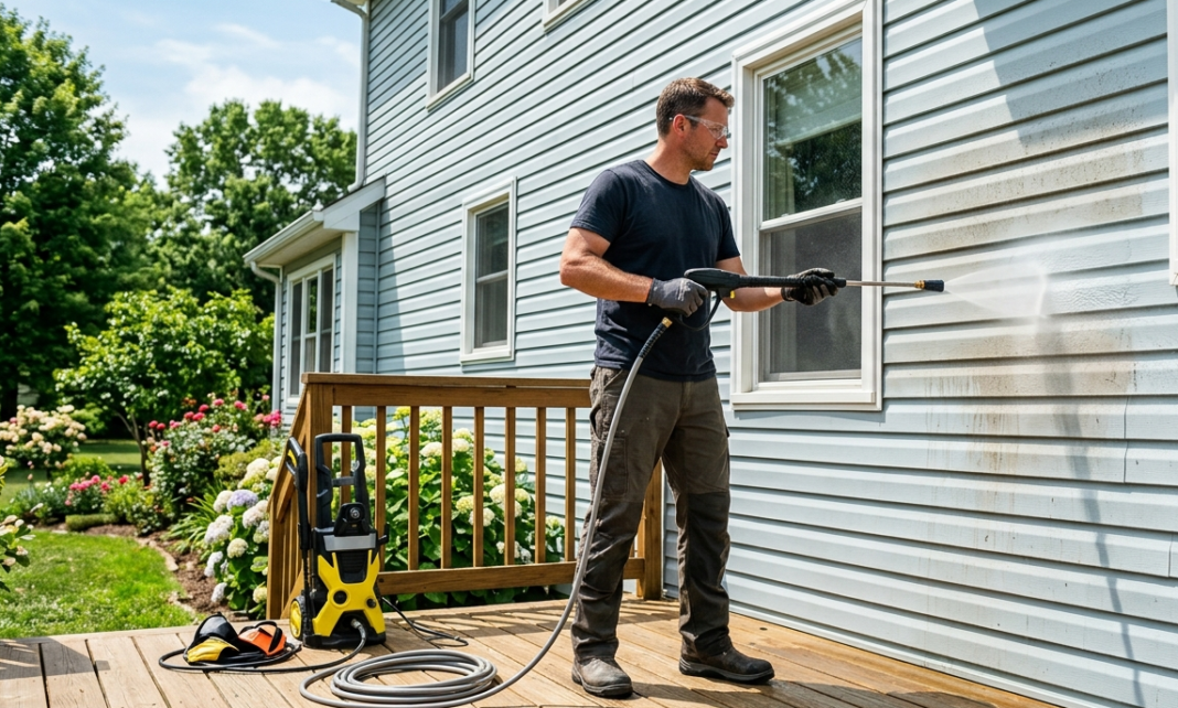 Power Washing Your House Exterior Safely